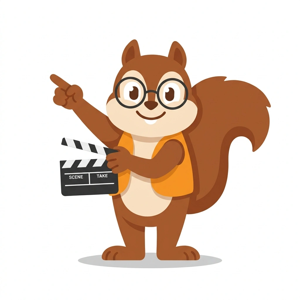 Scripty the Squirrel, the guide who teaches the Writing for the Screen course