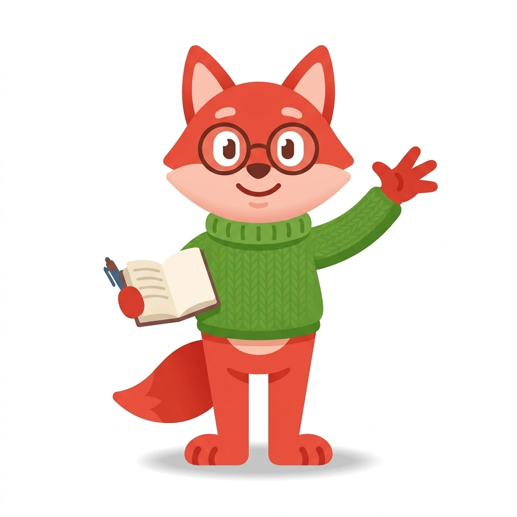 Philo the Fox, the guide who teaches the Philosophy for Everyday Decisions course