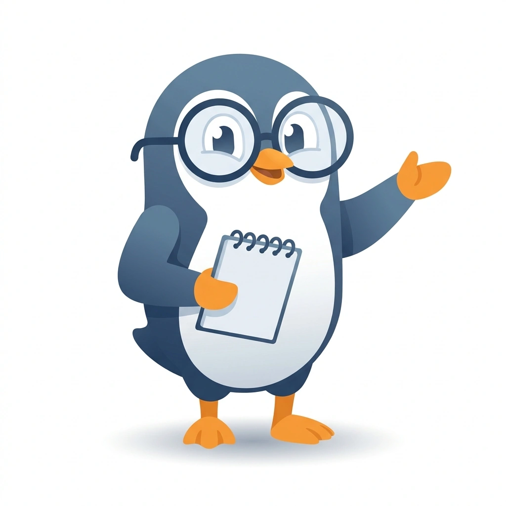 Pip the Penguin, the guide who teaches the Make Learning Stick course