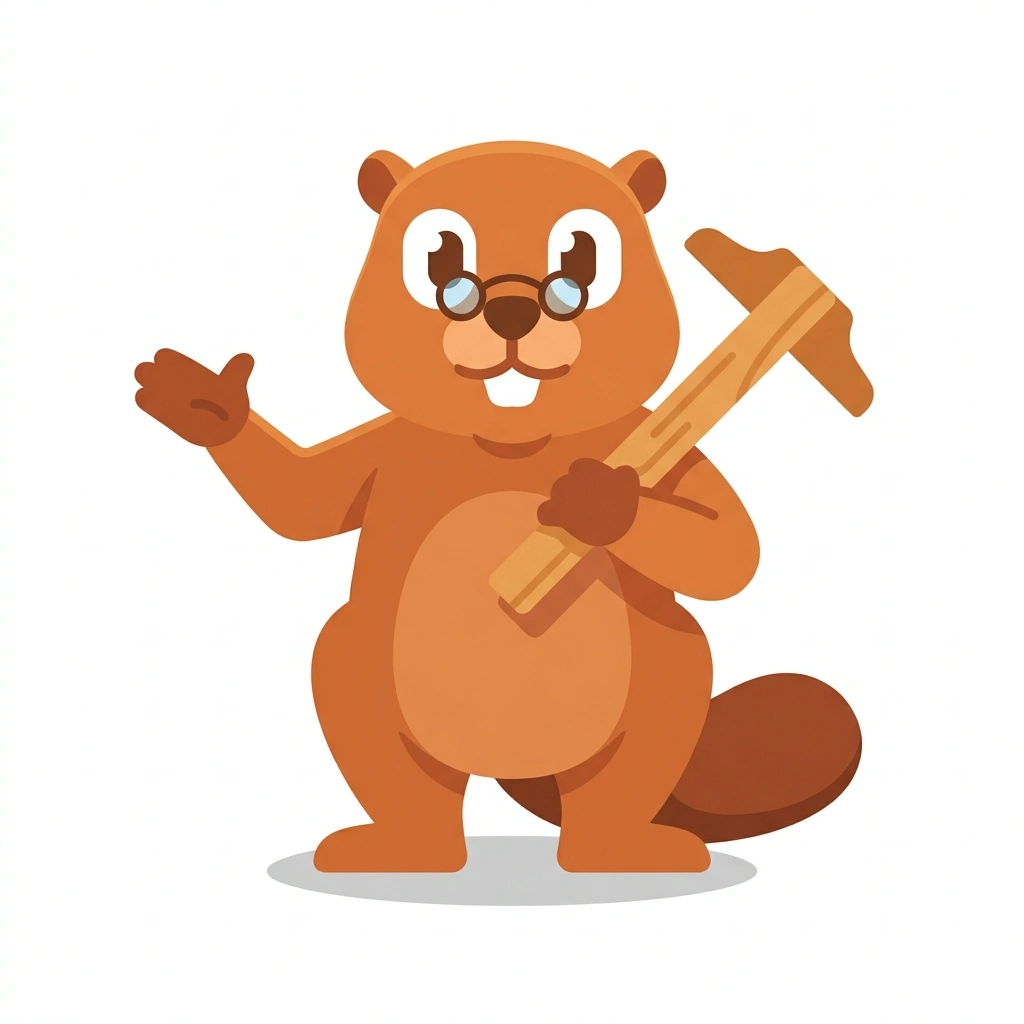 Barnaby the Beaver, the guide who teaches the The Language of Architecture course