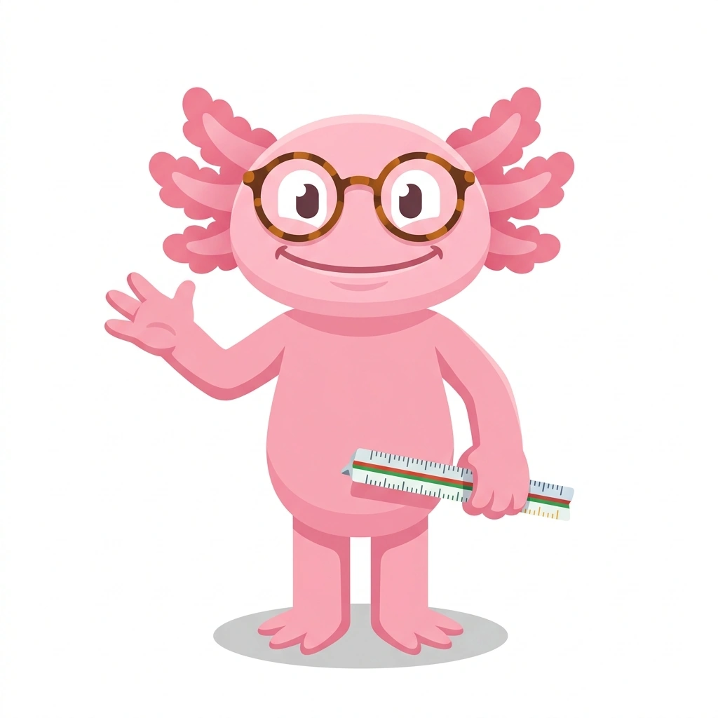 Archi the Axolotl, the guide who teaches the Tectonic Detailing and Envelope Design course