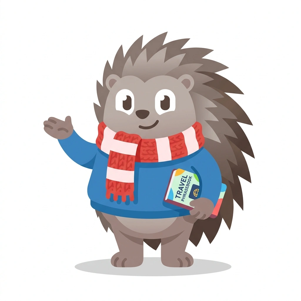 Piotr the Porcupine, the guide who teaches the Speaking Polish: Sentence by Sentence course