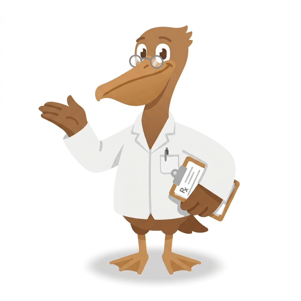 Pip the Pelican, the guide who teaches the Top 200 Clinical Pharmacology course