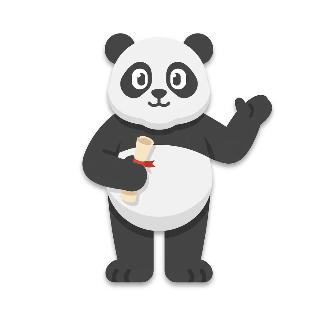 Pippa the Philosopher-Panda, the guide who teaches the Philosophy for Everyday Life course