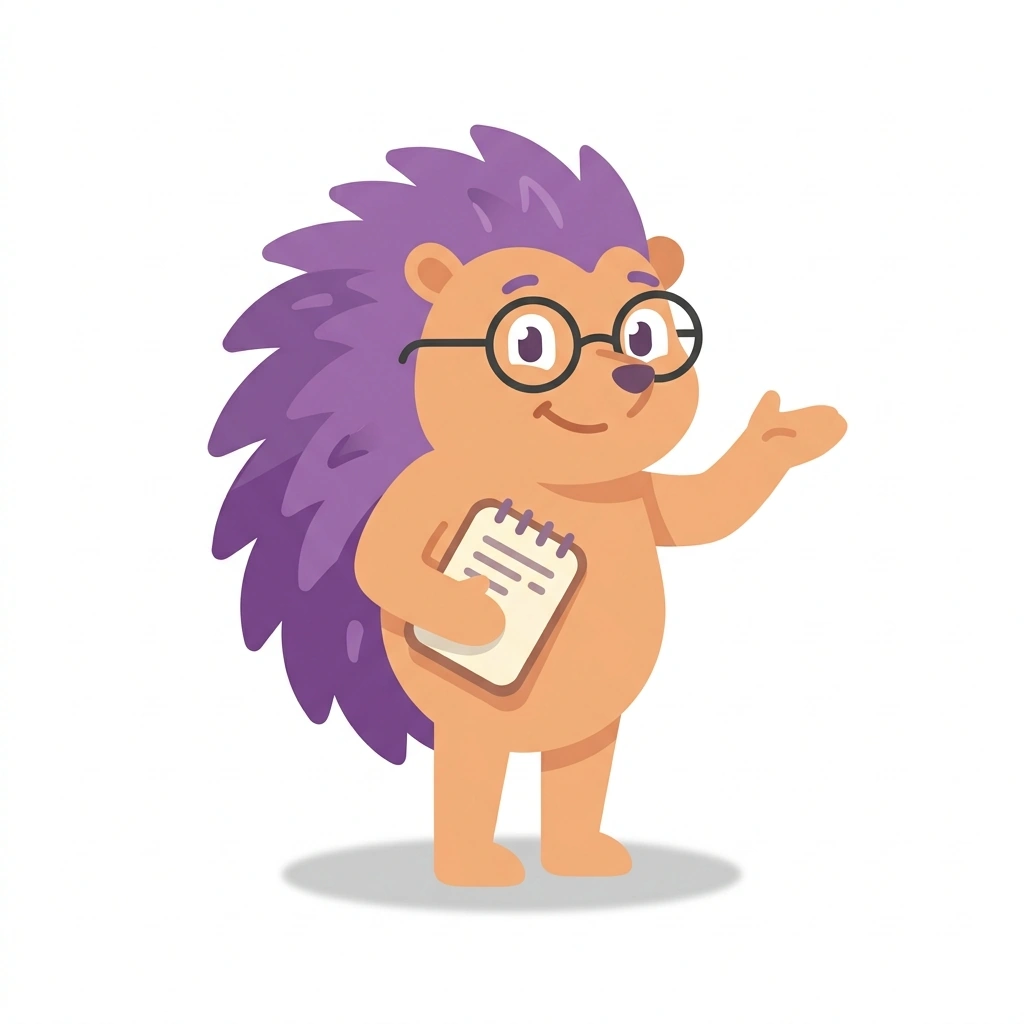 Penny the Porcupine, the guide who teaches the Everyday Psychology course
