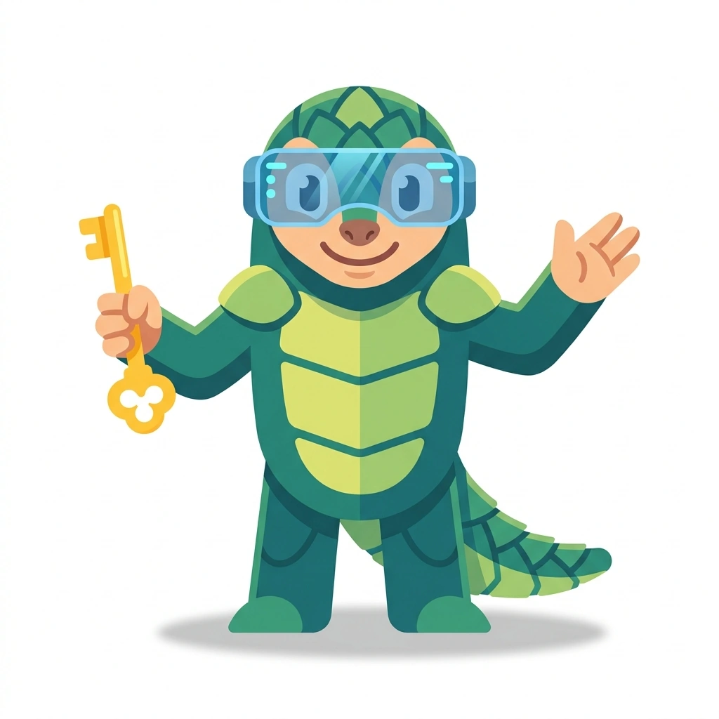 Patch the Pangolin, the guide who teaches the Everyday Cybersecurity course