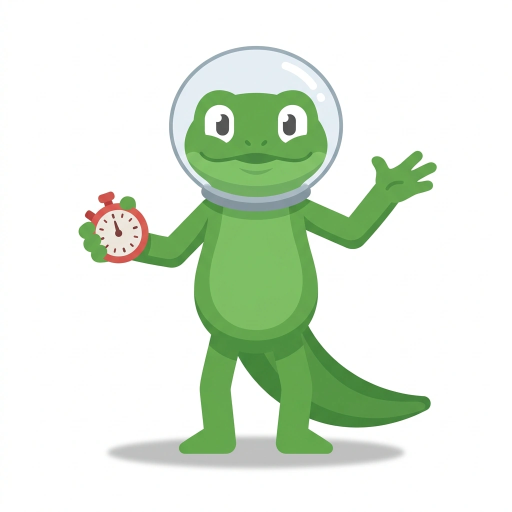 Newton the Newt, the guide who teaches the Physics: Forces, Energy, and Motion course