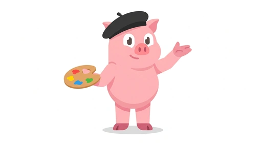 Pablo the Painter Pig