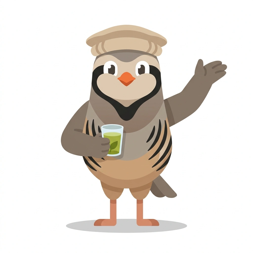 Pacha the Partridge, the guide who teaches the Everyday Pashto Conversations course