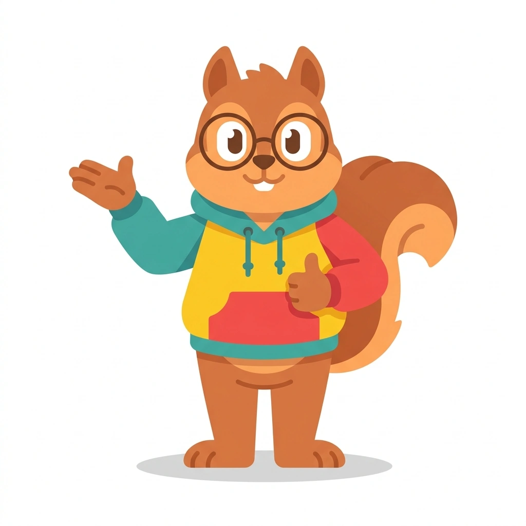 Sammy the Study Squirrel, the guide who teaches the Durable Study and Retention course