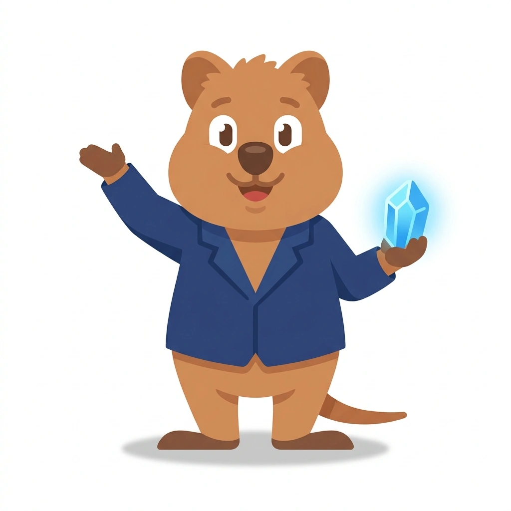 Quentin le Quokka, the guide who teaches the Le Business du Quantique course