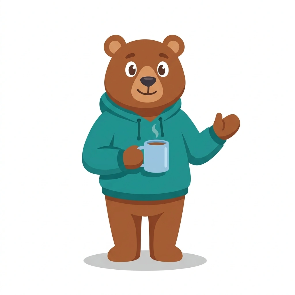 Bramble the Bear, the guide who teaches the Rebuilding Life in Recovery course