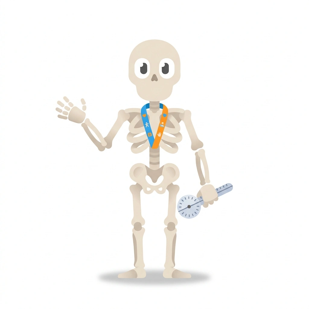 Sammy the Skeleton, the guide who teaches the Clinical Musculoskeletal Anatomy course
