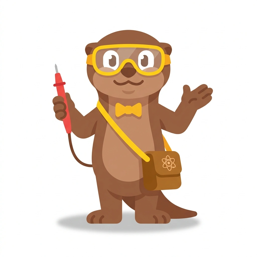 Ollie the Otter, the guide who teaches the Everyday Circuit Fundamentals course