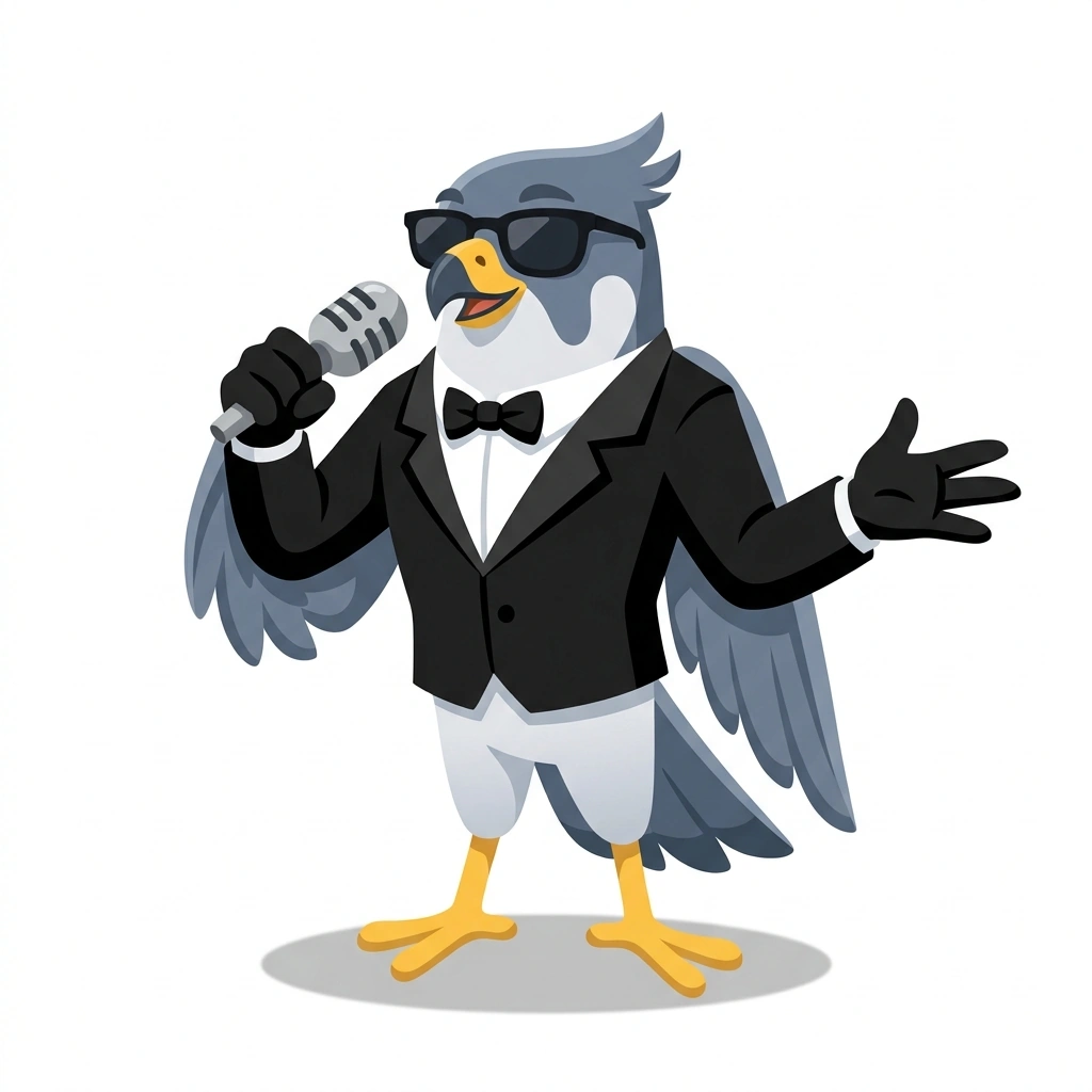 Freddie the Falcon, the guide who teaches the The Life of Falco course