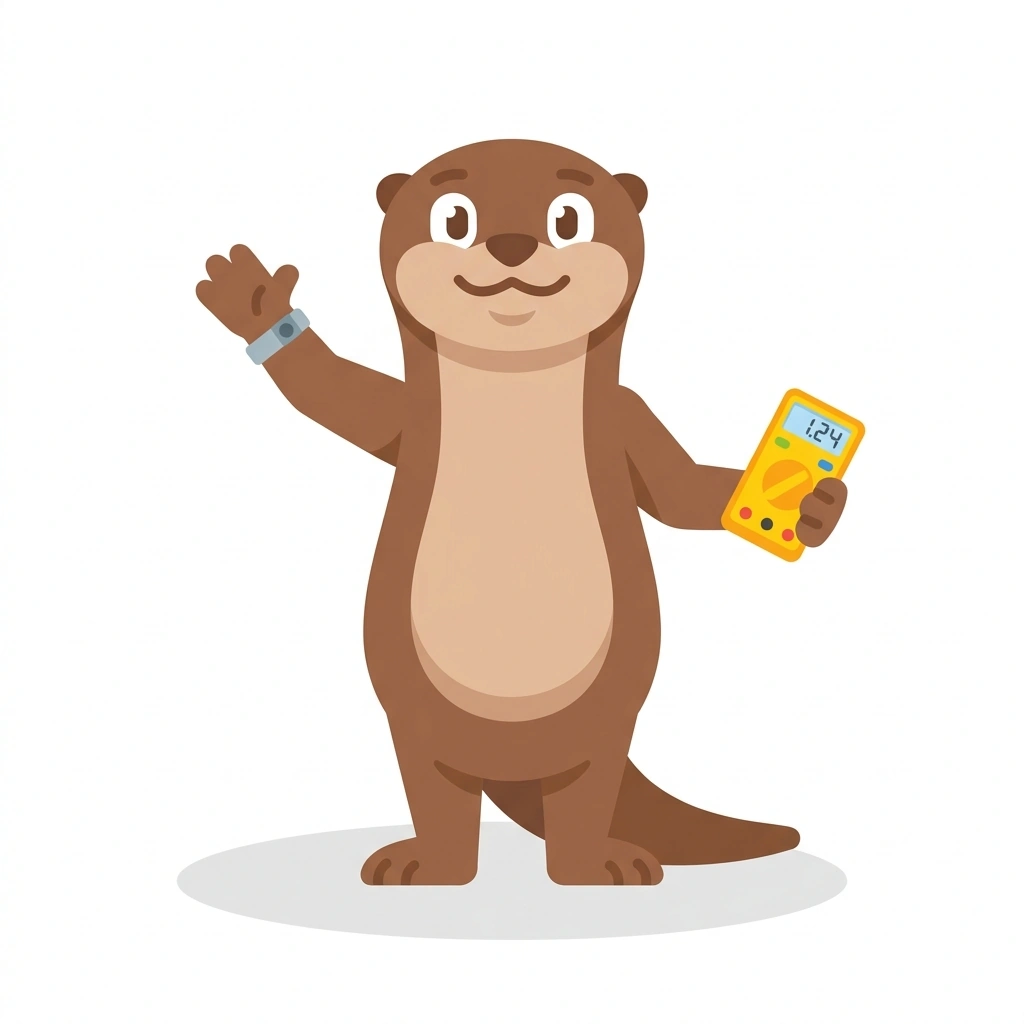 Otto the Otter, the guide who teaches the Hardware Control with Arduino and ESP32 course