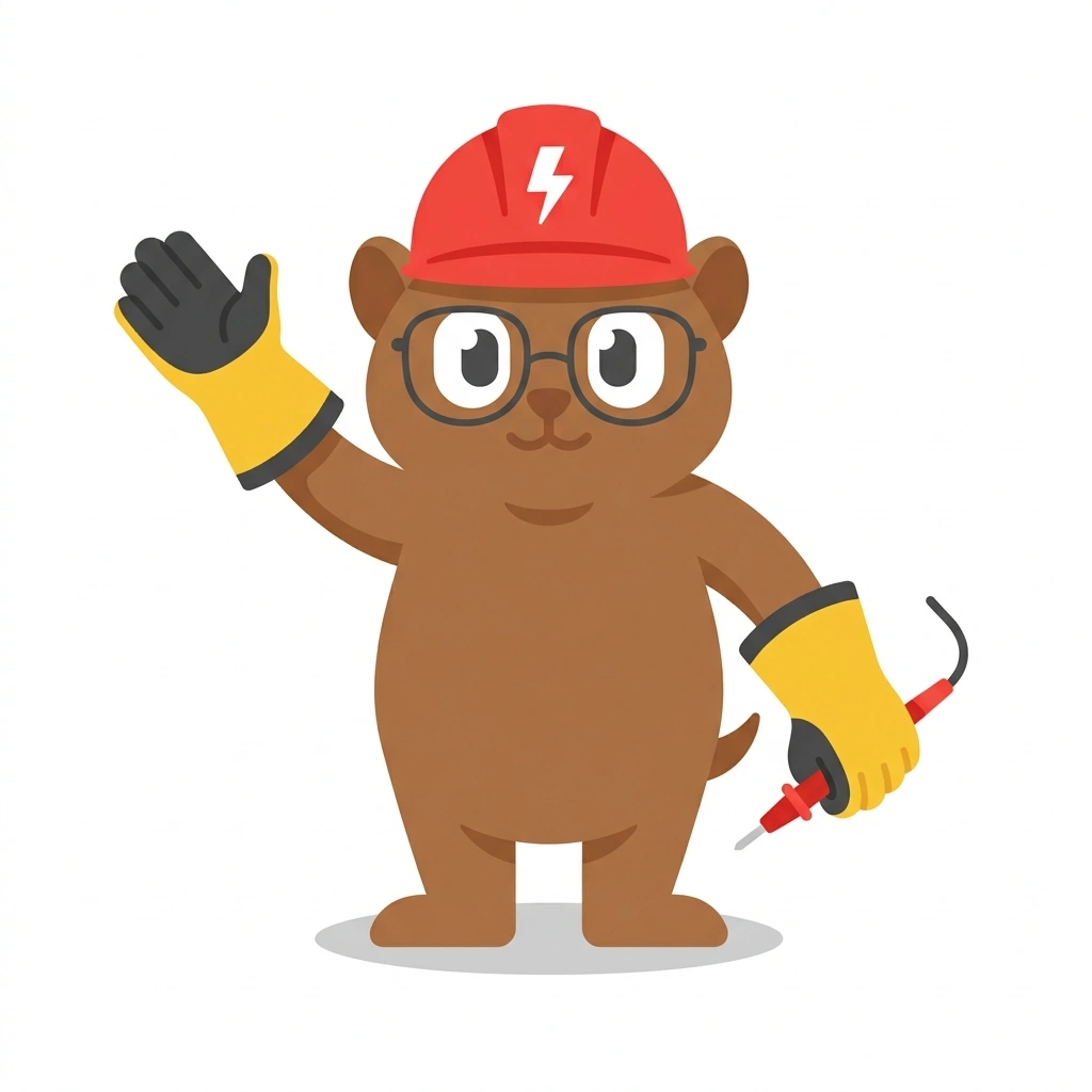 Volt the Vole, the guide who teaches the Electrical Power Systems course