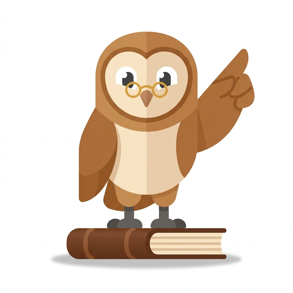 Barnaby the Owl, the guide who teaches the Philosophy for Everyday Life course