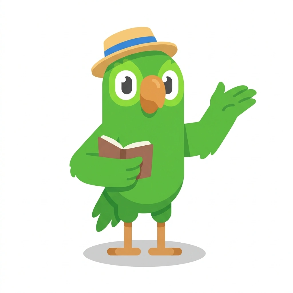 Pip the Papagaio, the guide who teaches the Speaking Portuguese for Real Life course