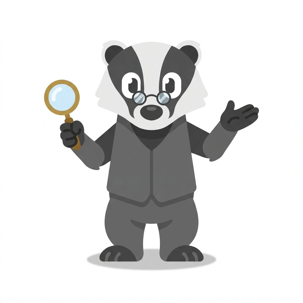 Barnaby the Badger, the guide who teaches the Studying Beyond the Grind course