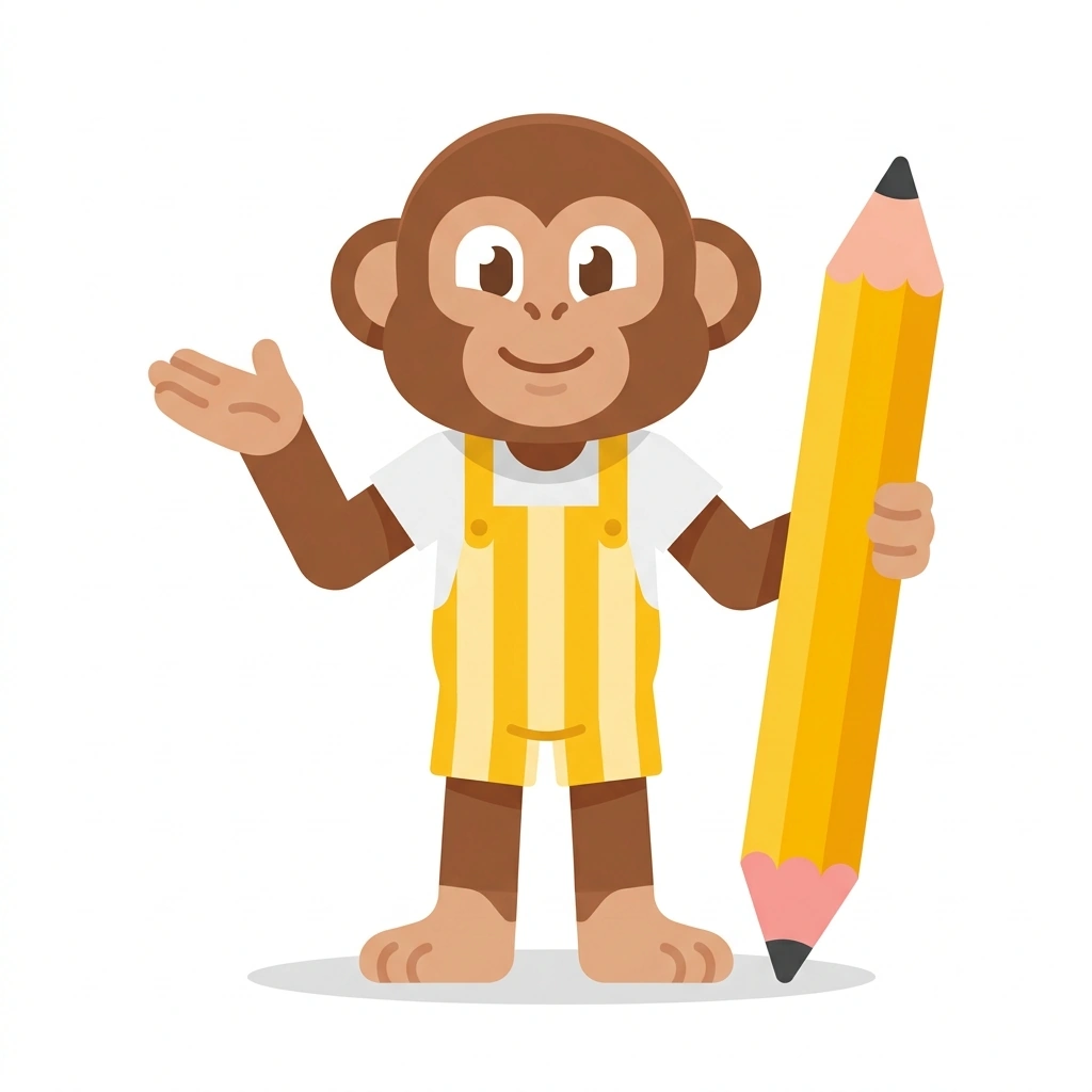 Milo the Monkey, the guide who teaches the Multiplication Tables for Kids course
