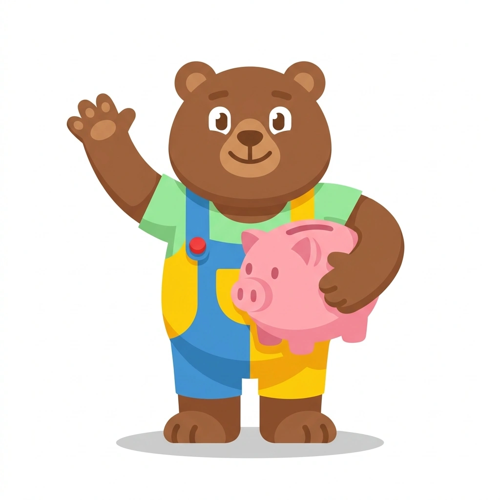 Barnaby the Budget Bear, the guide who teaches the Budgeting for Real Cash Flow course