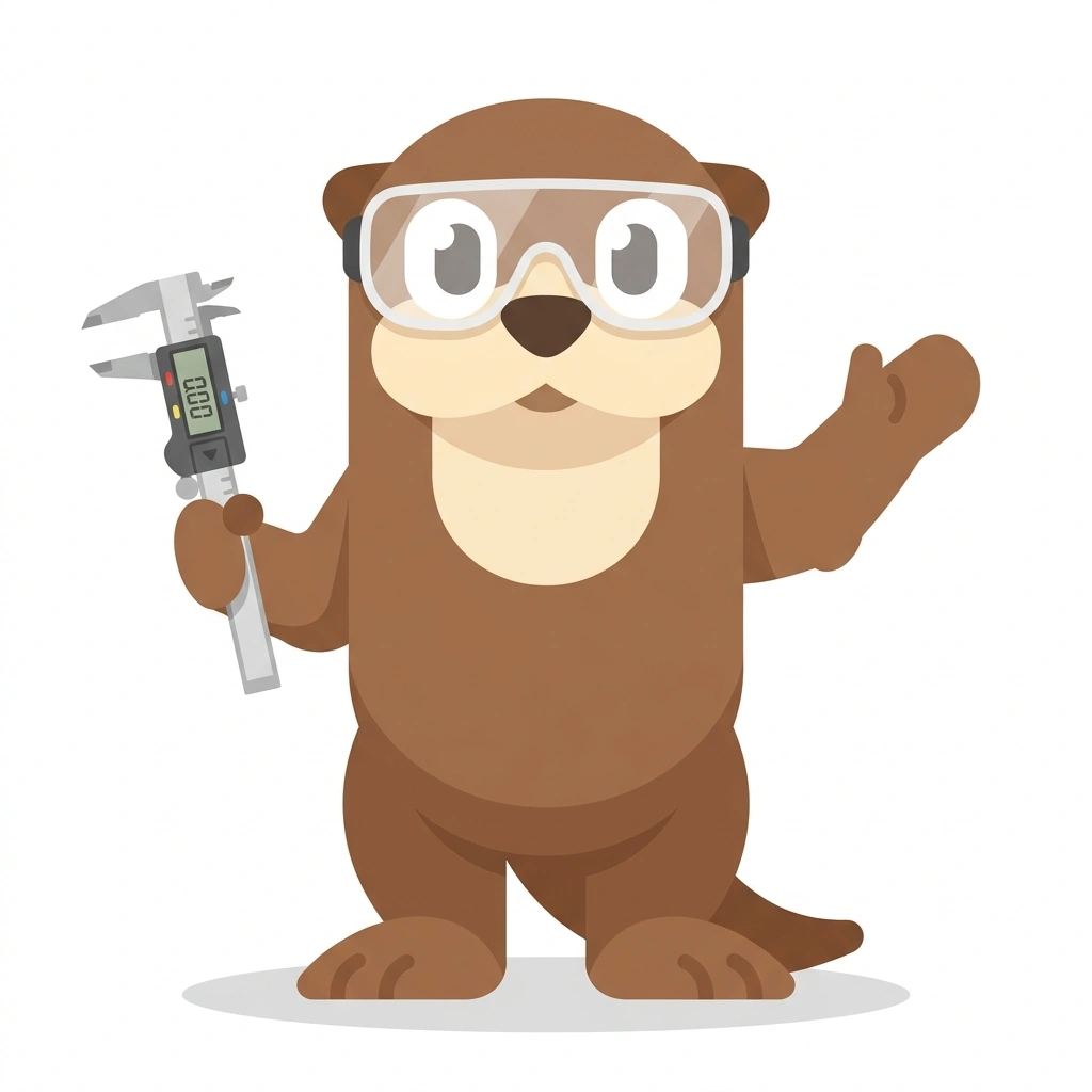 Otto the Otter, the guide who teaches the Practical Mechanical Design course