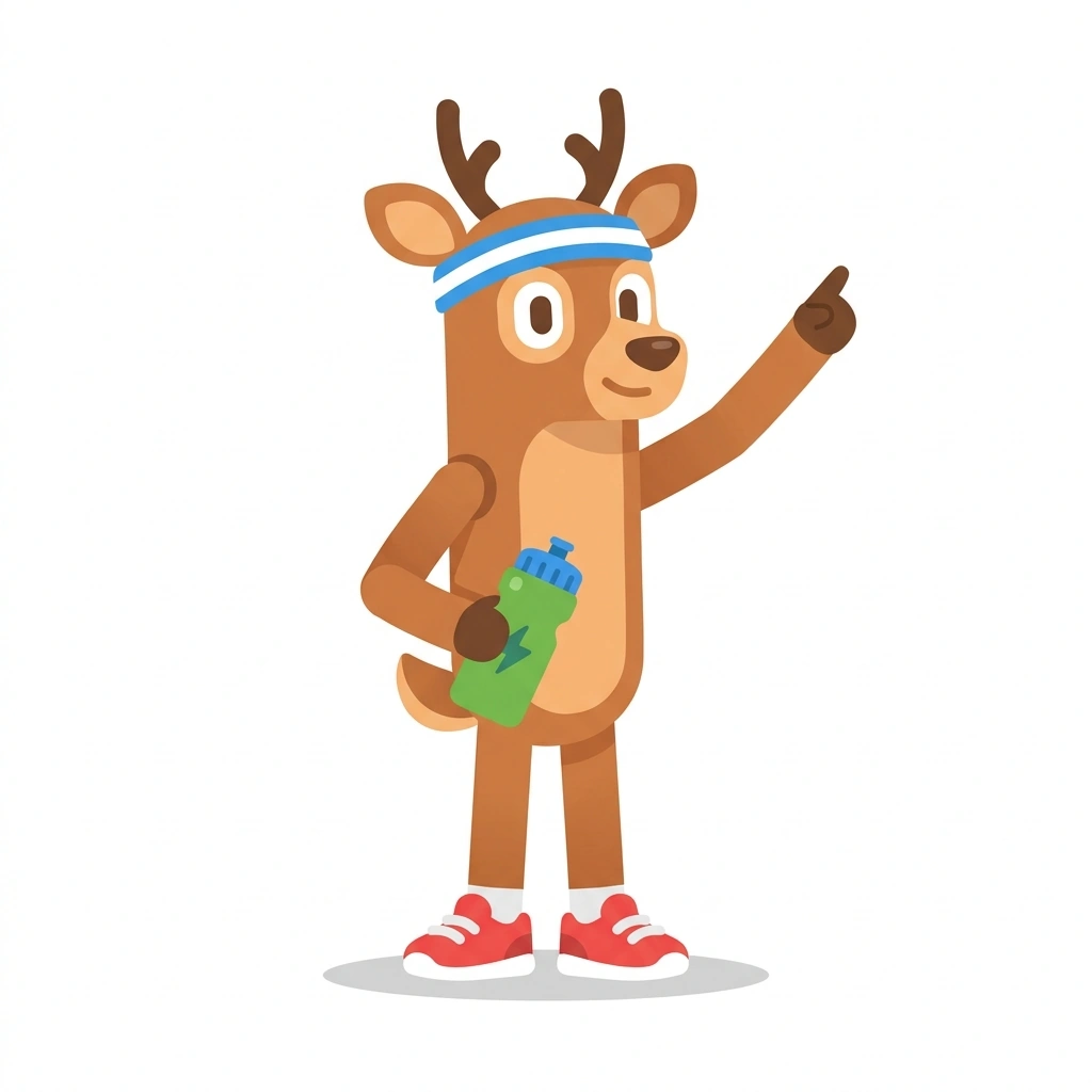 Dash the Deer, the guide who teaches the How to Start Running course