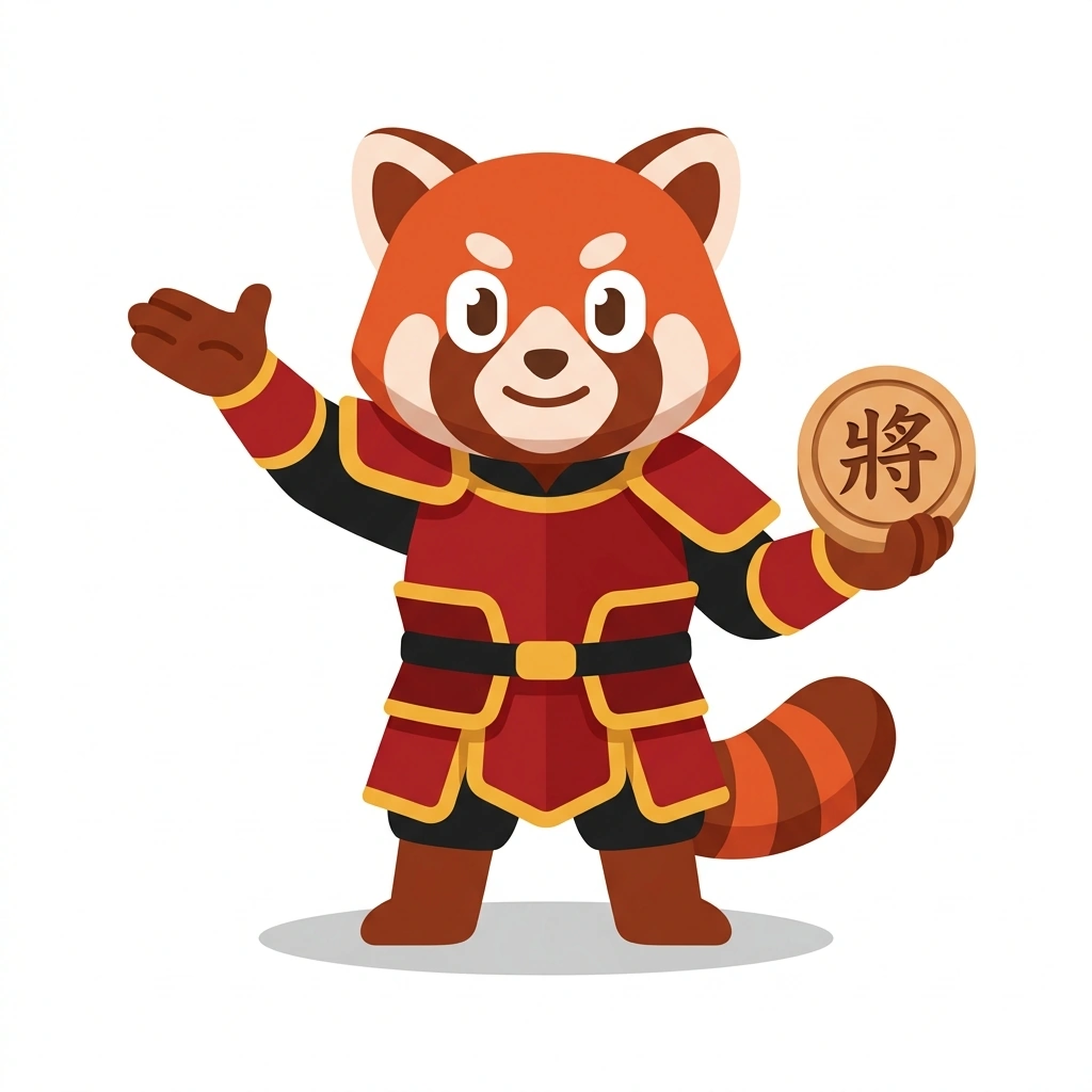 楚楚帥 (General Chu-Chu), the guide who teaches the 象棋開局實戰步法 course