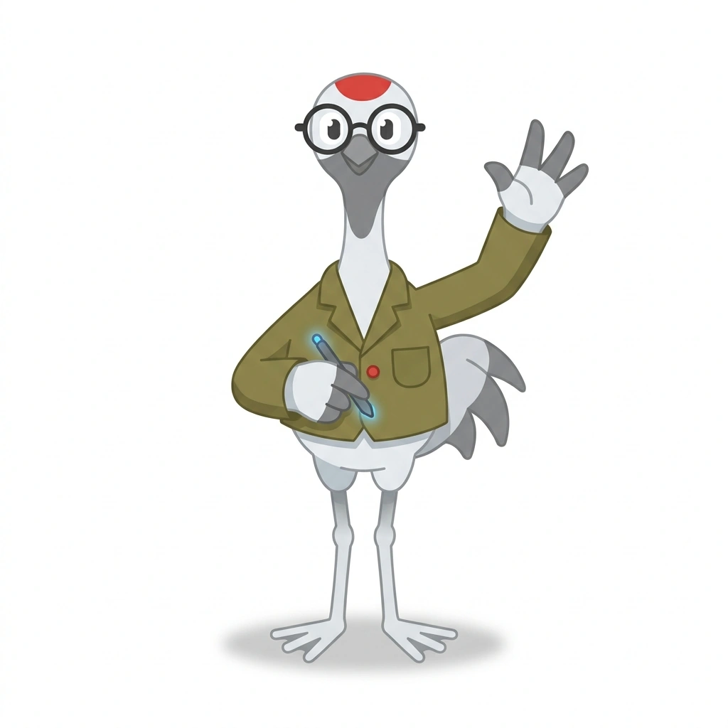 Claude the Crane, the guide who teaches the Claude for Power Users course