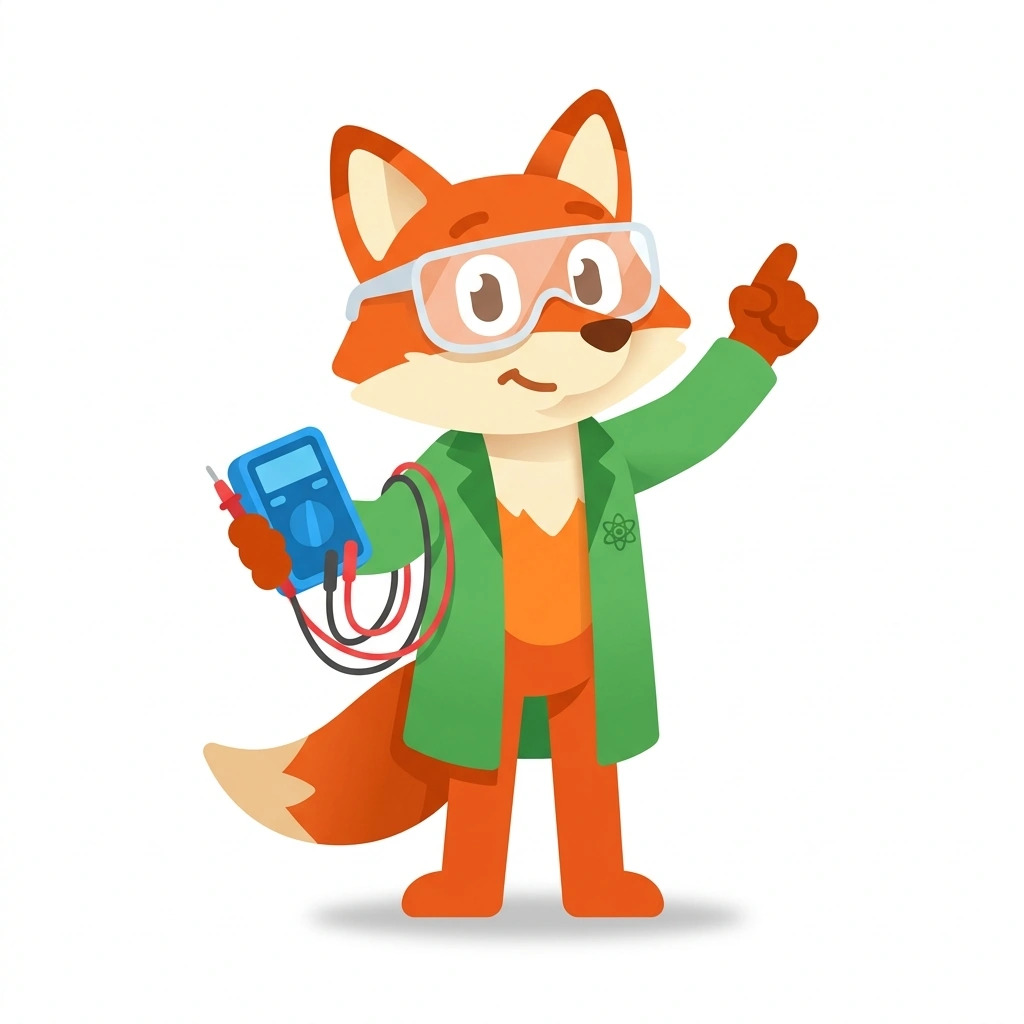 Farad the Fox, the guide who teaches the Practical Circuit Design course