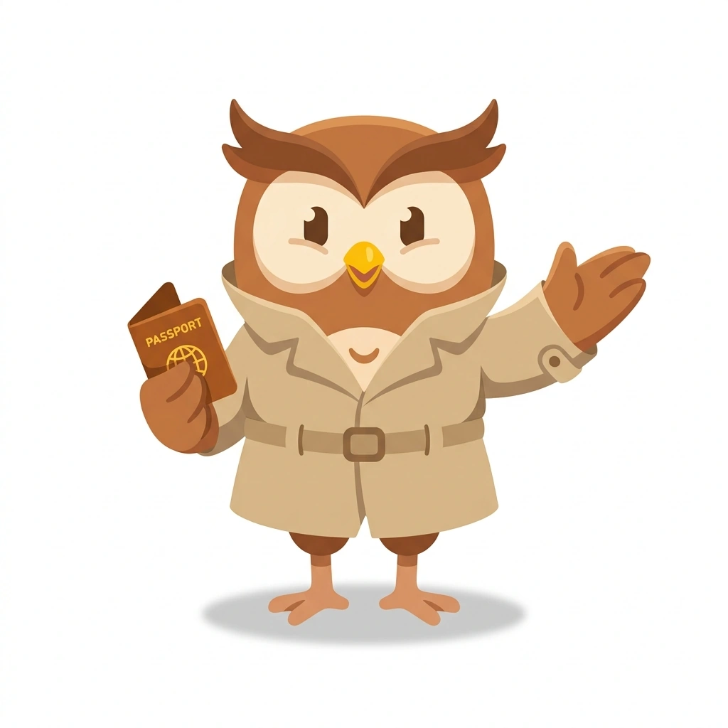 Otto the Owl, the guide who teaches the DoD Civilian PCS to Germany course