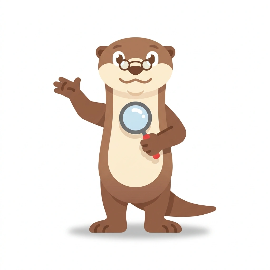 Otis the Otter, the guide who teaches the The Science of Curiosity course