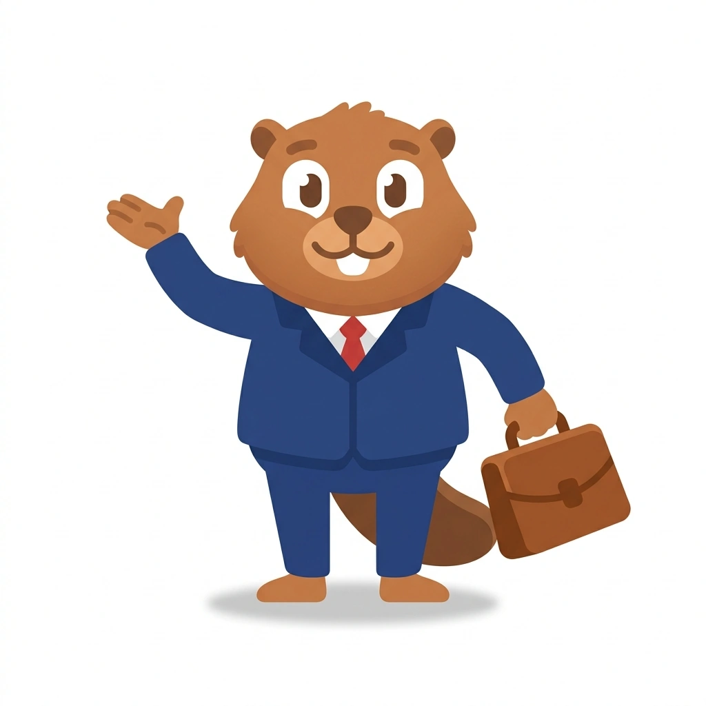 Bizzie the Beaver, the guide who teaches the The Mechanics of Scale course