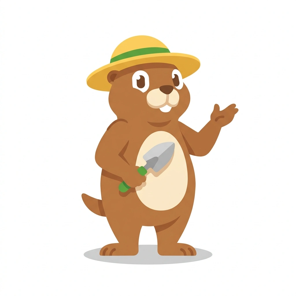 Penny the Prairie Dog, the guide who teaches the Gardening in Longmont course