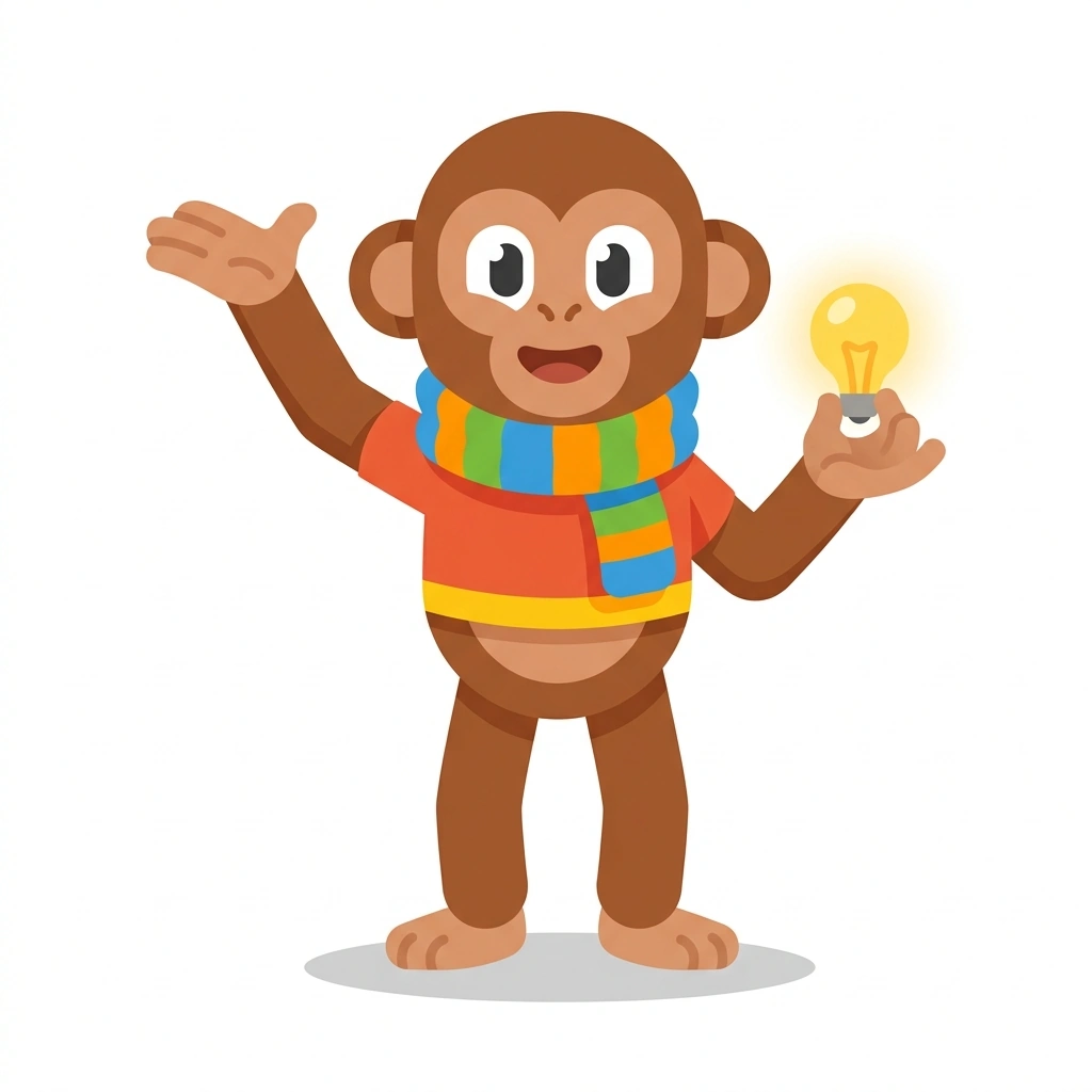Mojo the Monkey, the guide who teaches the Motivation for ADHD and Bipolar course