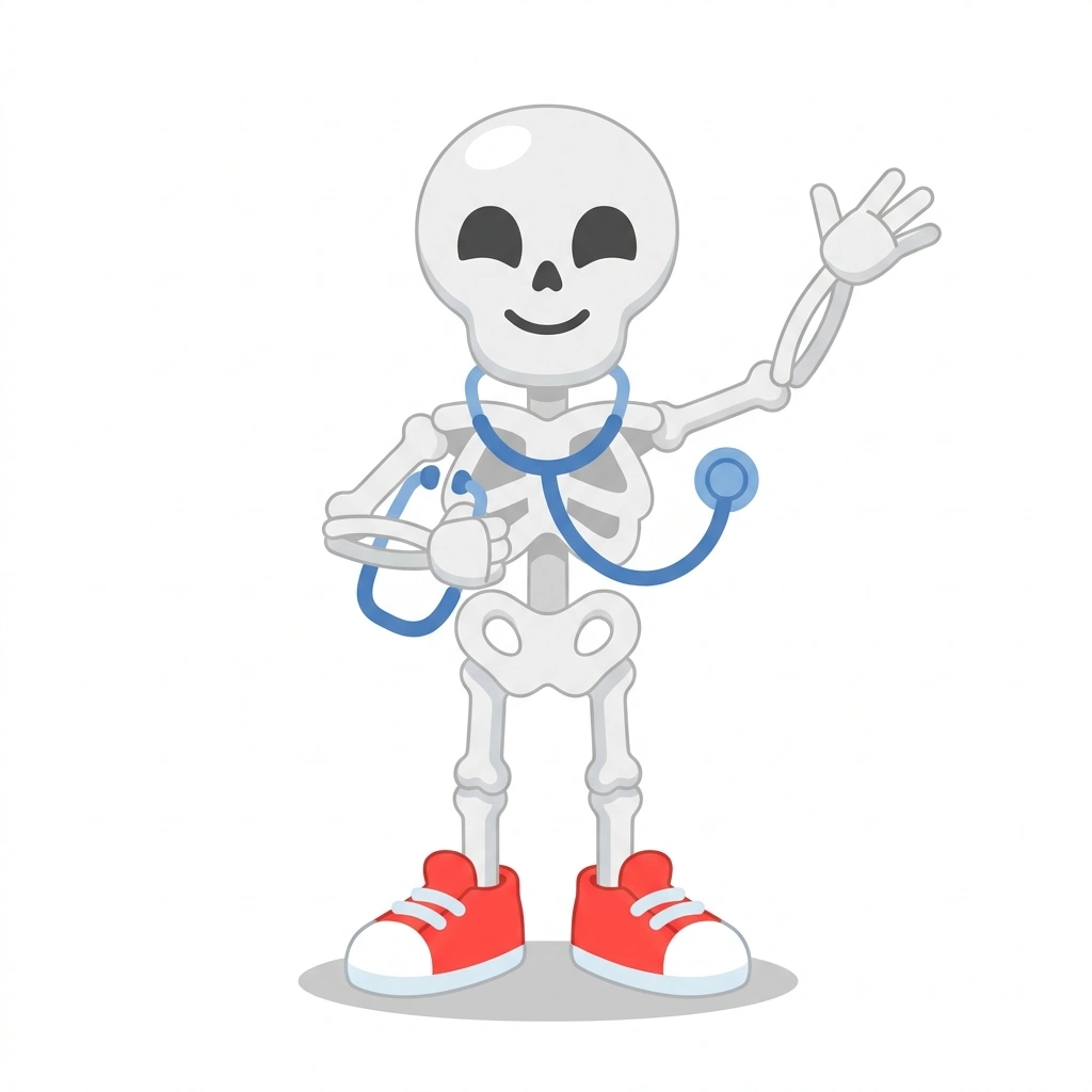 Barnaby the Body, the guide who teaches the Mapping the Human Body course