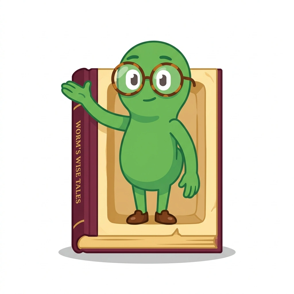 Barnaby the Bookworm, the guide who teaches the Reading for Deep Understanding course