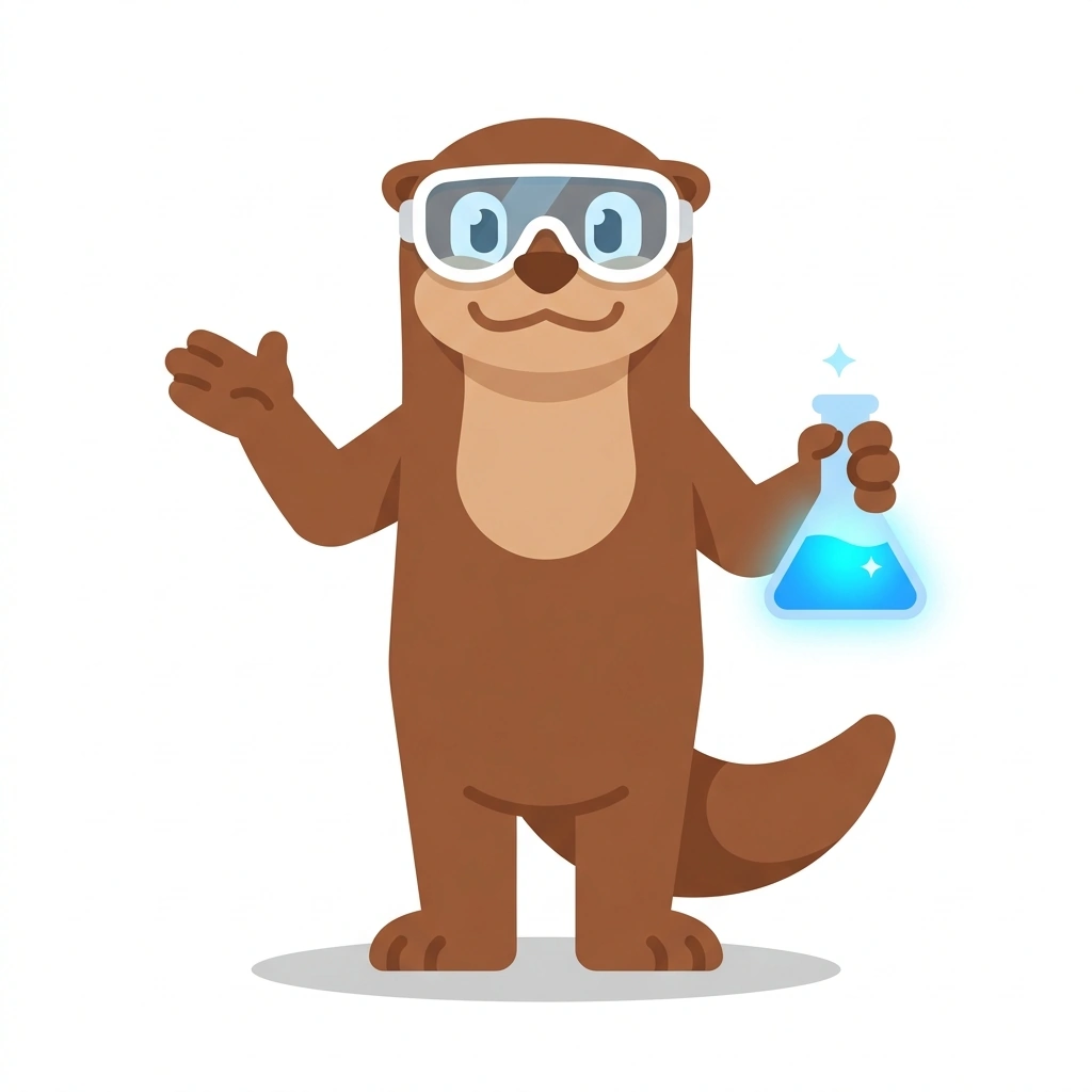 Otto the Otter, the guide who teaches the Oxidation States and Chemical Names course