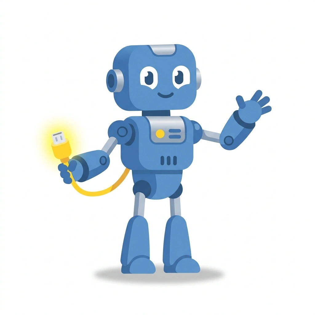 Bobi the Bot, the guide who teaches the UE5 Blueprint ile Oyun Mantığı course