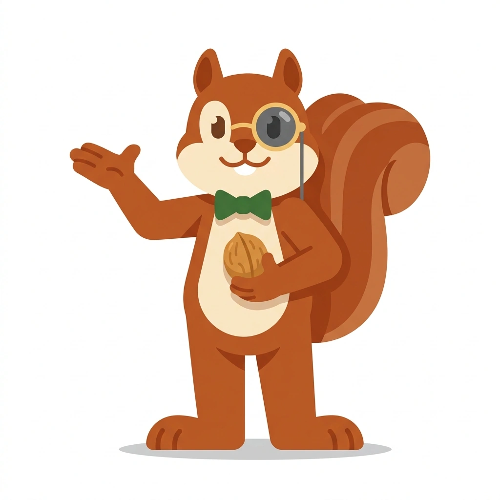Salty the Squirrel, the guide who teaches the Metabolic Snacking Strategy course