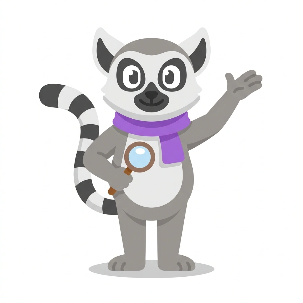 Luna the Lemur, the guide who teaches the Understanding Lupus course