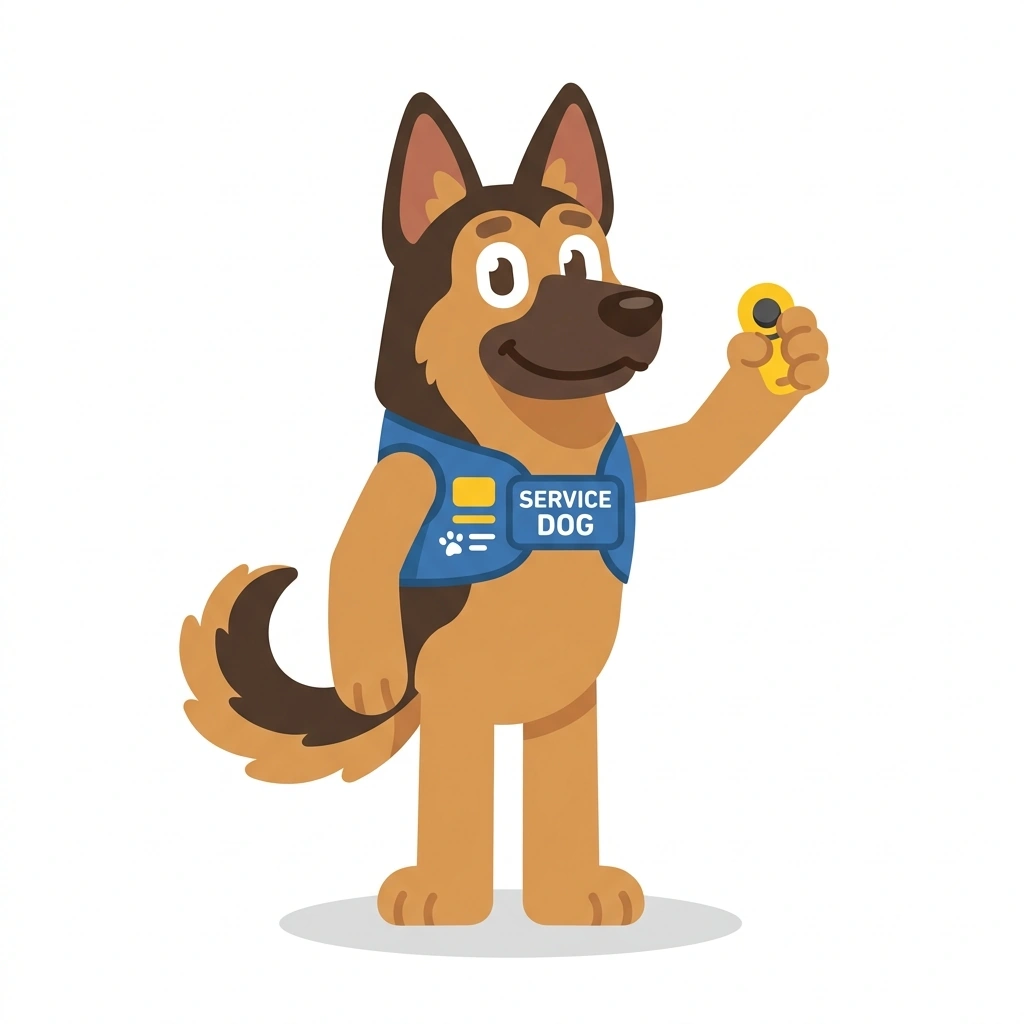 Shep the Shepherd, the guide who teaches the Training Service and Assistance Dogs course