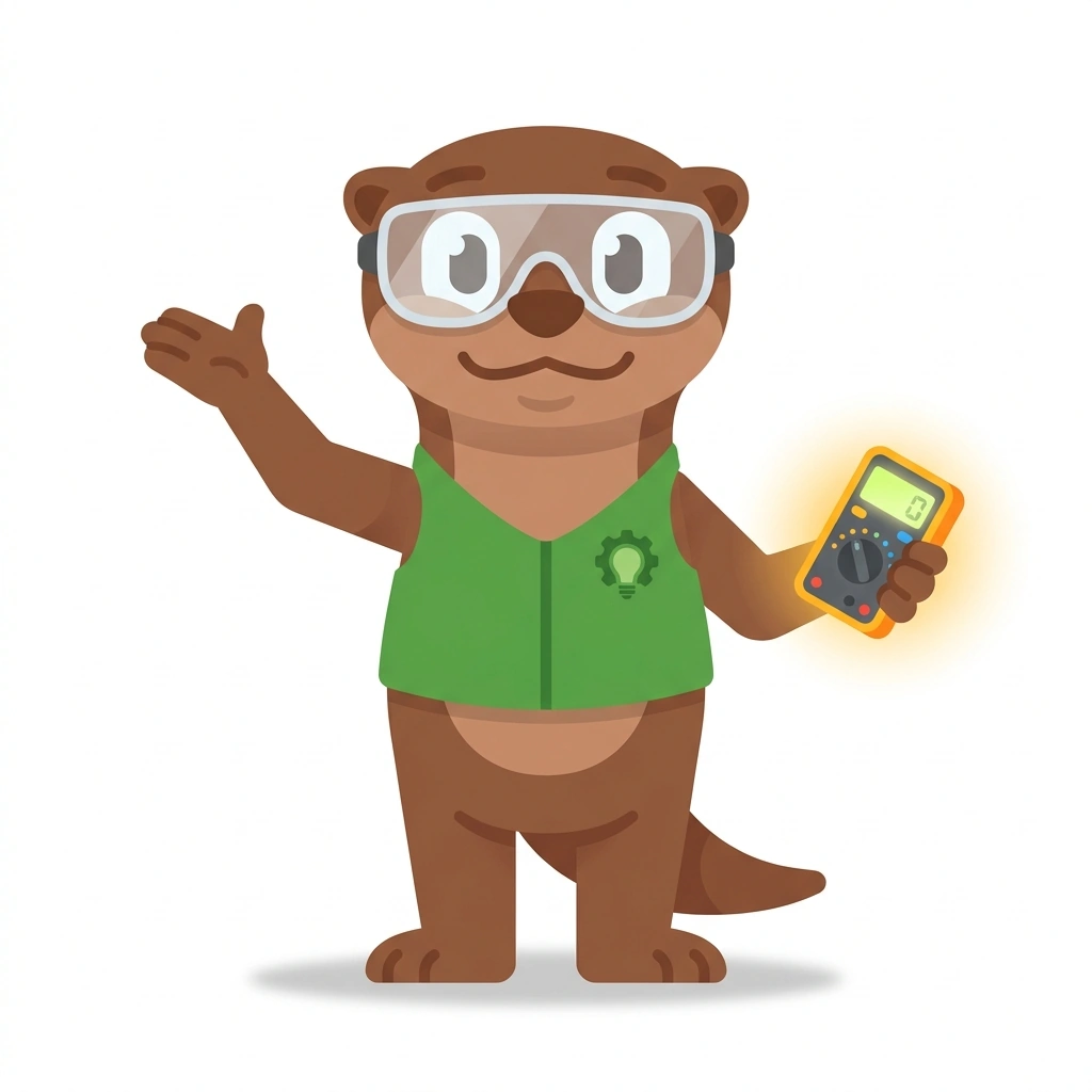 Ohmie the Otter, the guide who teaches the Electricity and Practical Circuits course