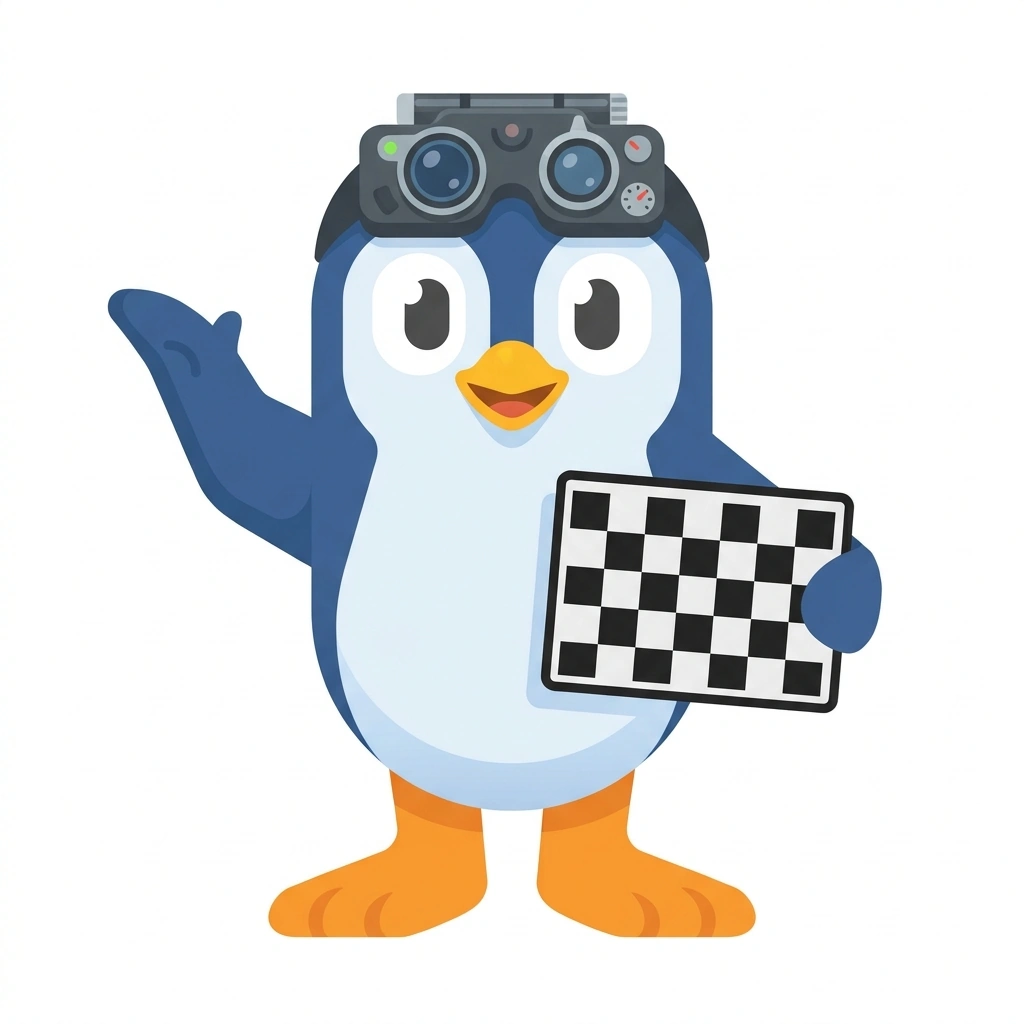Pixel the Penguin, the guide who teaches the How Robots See course