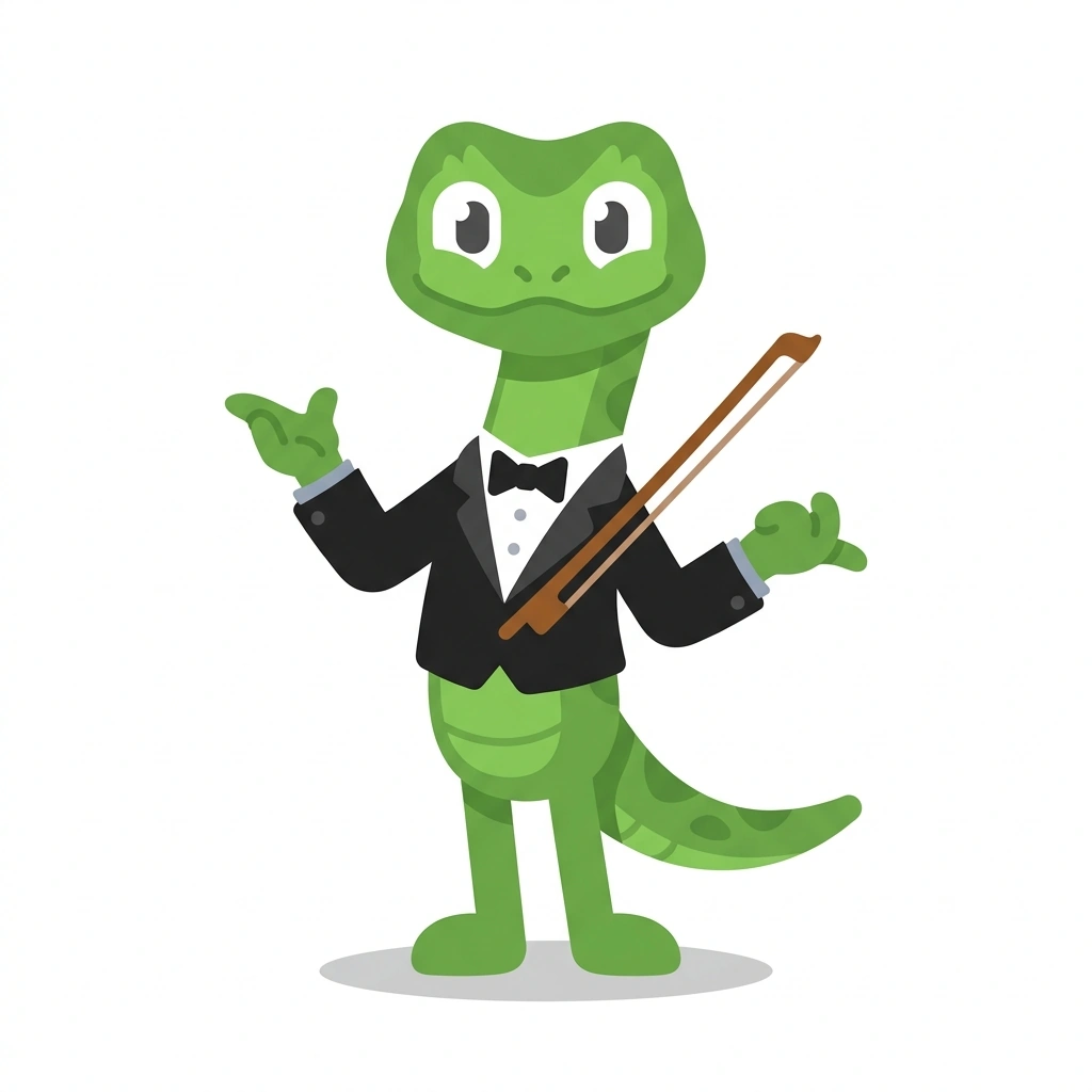 Vivace the Viper, the guide who teaches the Micro-Rhythm for the Virtuoso course
