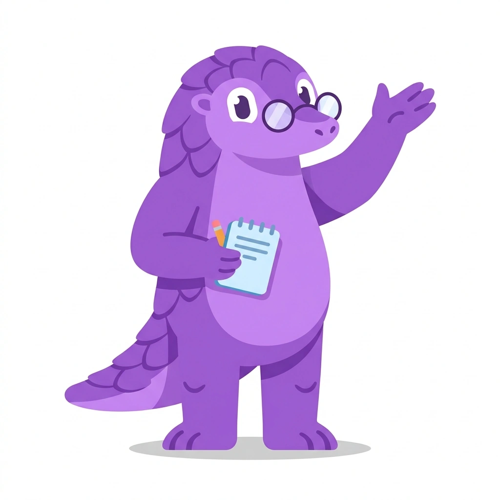 Pip the Pangolin, the guide who teaches the Human Behavior and the Mind course
