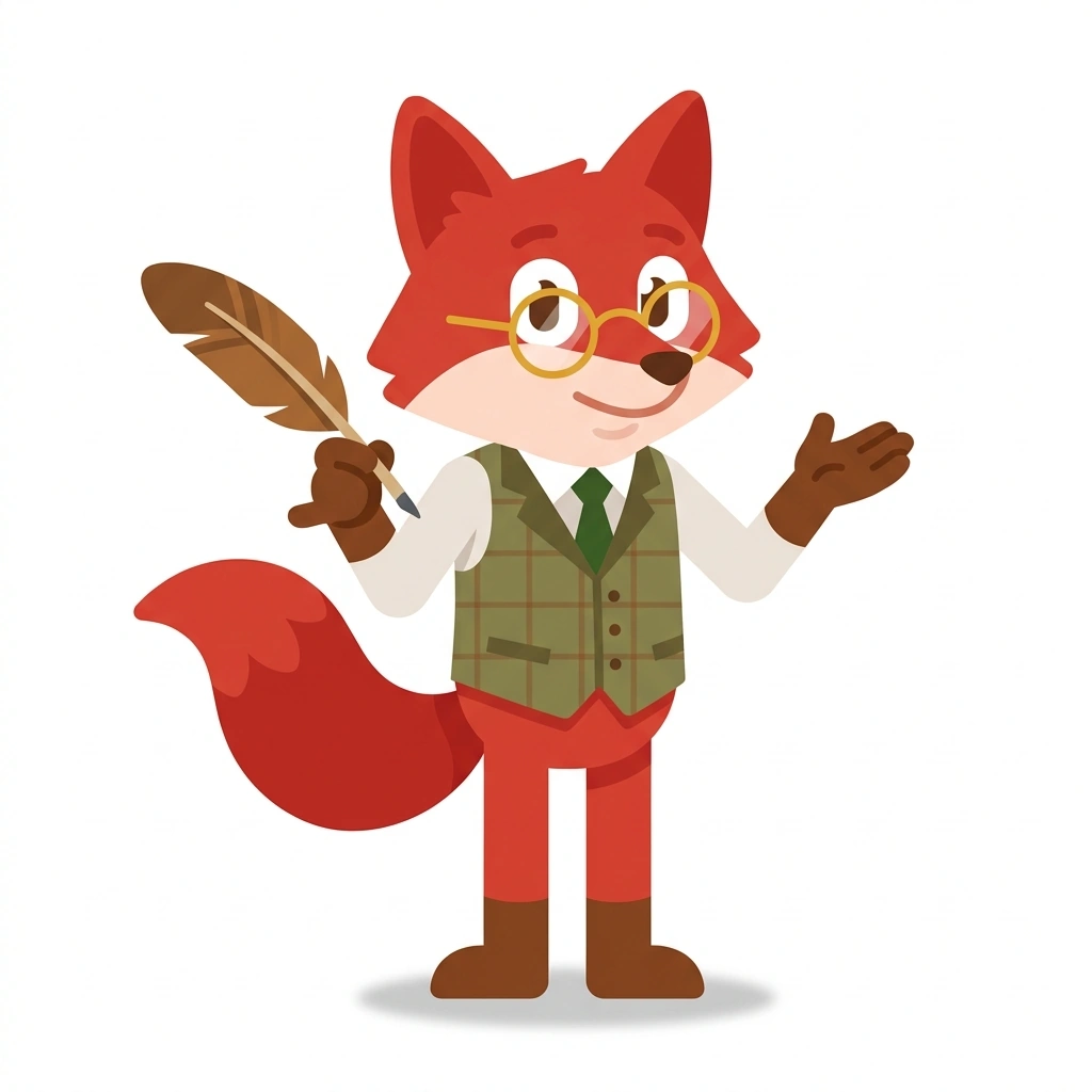 Philo the Fox, the guide who teaches the Epochs of Western Philosophy course