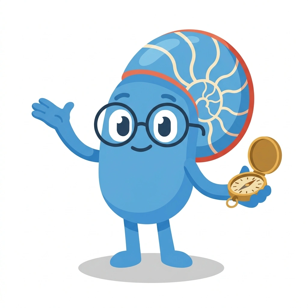 Newton the Nautilus, the guide who teaches the The Physics of Living Systems course
