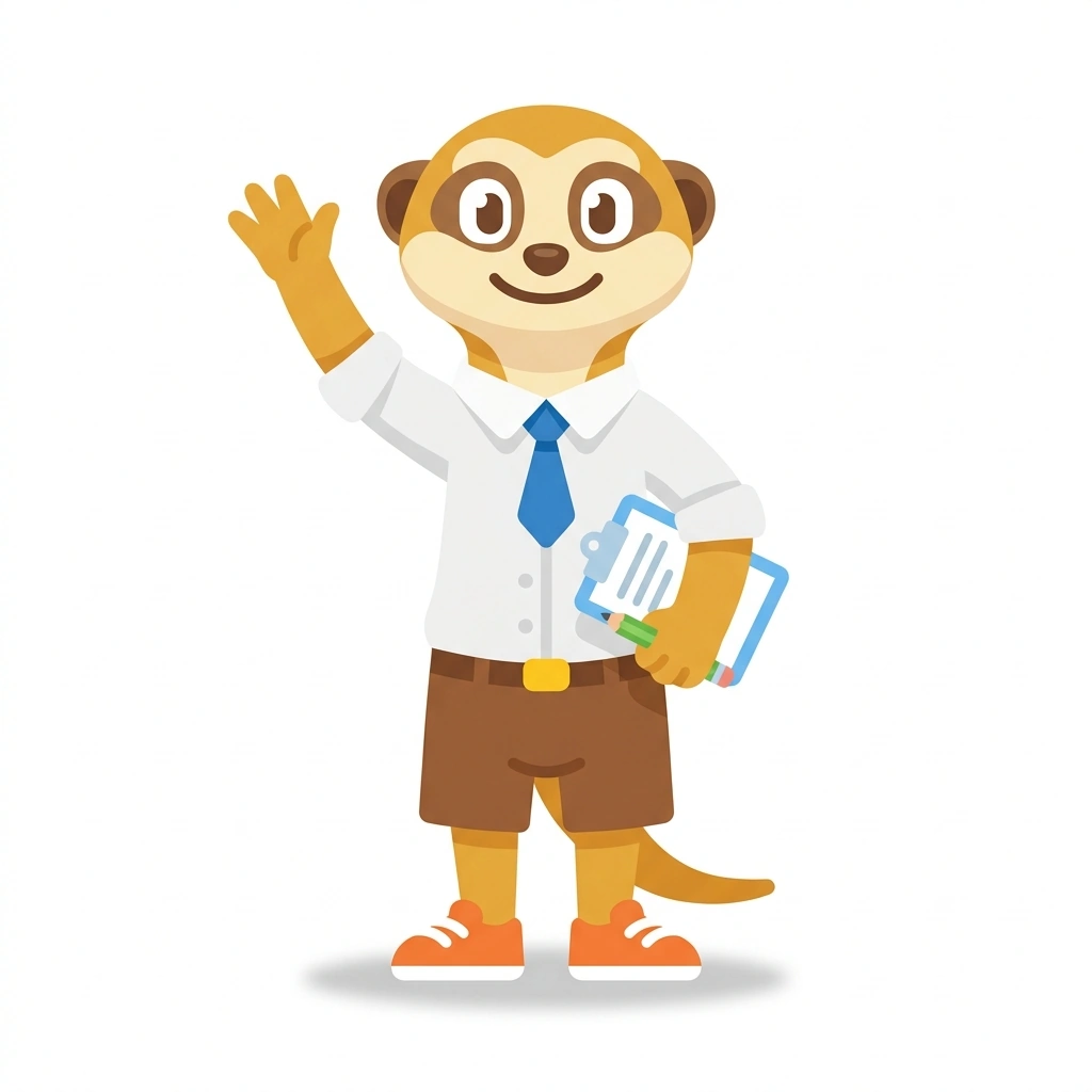 Manny the Meerkat, the guide who teaches the The First-Time Manager course